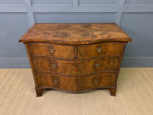 Serpentine Fronted Burr Walnut Chest of Drawers