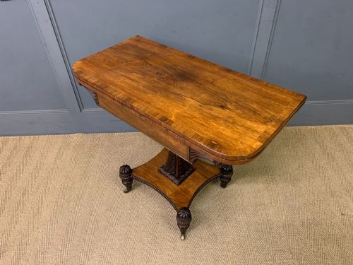 REGENCY PERIOD ROSEWOOD CARD TABLE - ADDITIONAL PHOTO 15