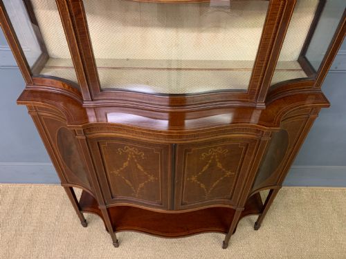 MAPLE CO INLAID MAHOGANY DISPLAY CABINET - ADDITIONAL PHOTO 2