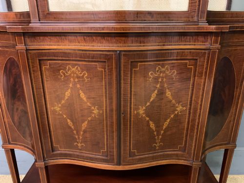 MAPLE CO INLAID MAHOGANY DISPLAY CABINET - ADDITIONAL PHOTO 3