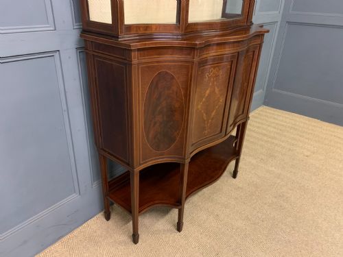 MAPLE CO INLAID MAHOGANY DISPLAY CABINET - ADDITIONAL PHOTO 4