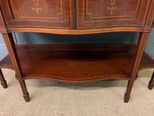 MAPLE CO INLAID MAHOGANY DISPLAY CABINET - ADDITIONAL PHOTO 8