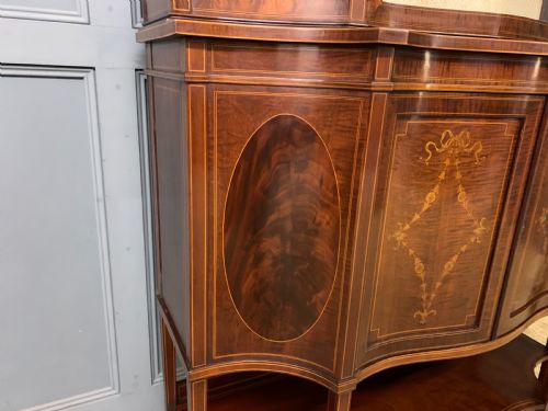 MAPLE CO INLAID MAHOGANY DISPLAY CABINET - ADDITIONAL PHOTO 10