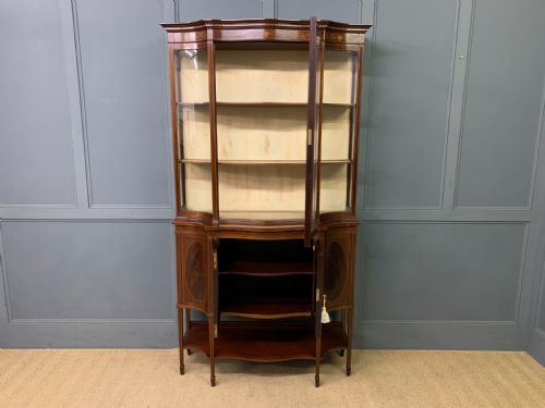 MAPLE CO INLAID MAHOGANY DISPLAY CABINET - ADDITIONAL PHOTO 16