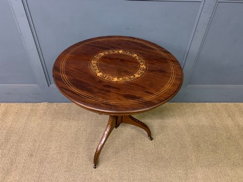 fig 2. Inlaid Mahogany Occasional Table by Maple & Co.