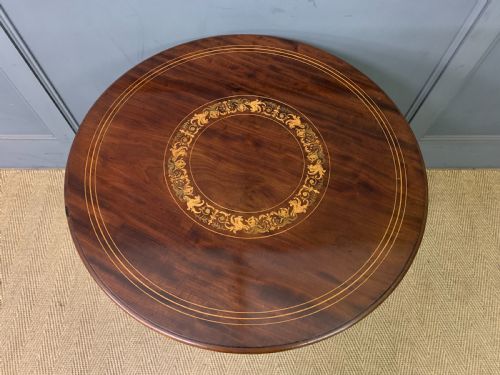 fig 3. Inlaid Mahogany Occasional Table by Maple & Co.