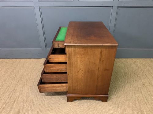 RARE GEORGIAN MAHOGANY BACHELORS CHEST WITH WRITING DRAWER - ADDITIONAL PHOTO 20