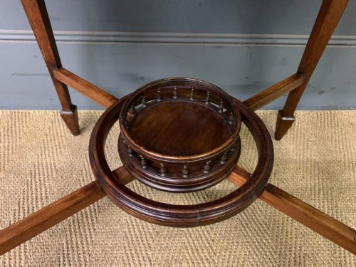 PRETTY INLAID MAHOGANY TABLE - ADDITIONAL PHOTO 4
