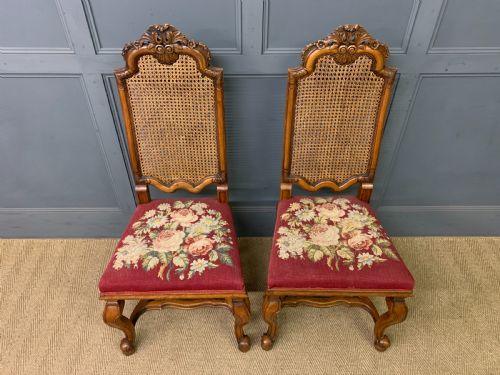 fig 2. Pair of William & Mary Style Walnut Chairs by Waring and Gillow