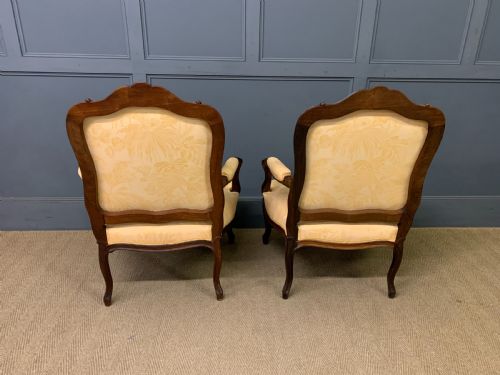 PAIR OF FRENCH ROSEWOOD FAUTEUILS - ADDITIONAL PHOTO 5