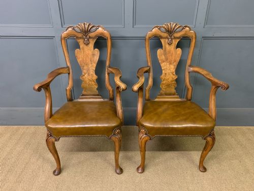 fig 1. Waring & Gillow Set of 8 Queen Anne Style Chairs