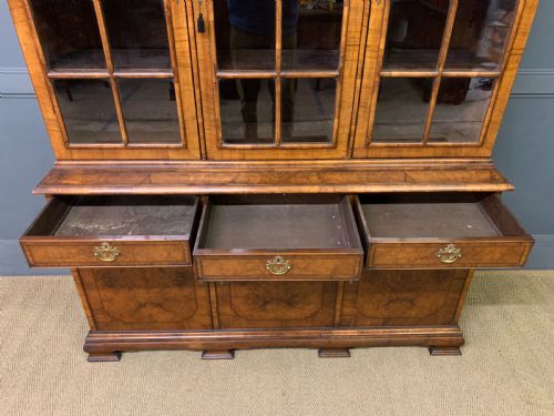 WARING GILLOW BURR WALNUT BOOKCASE - ADDITIONAL PHOTO 9