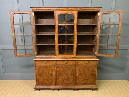 WARING GILLOW BURR WALNUT BOOKCASE - ADDITIONAL PHOTO 15