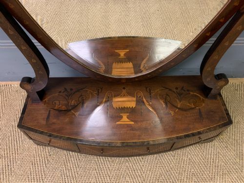 LARGE SCALE GEORGIAN INLAID TOILET MIRROR - ADDITIONAL PHOTO 2