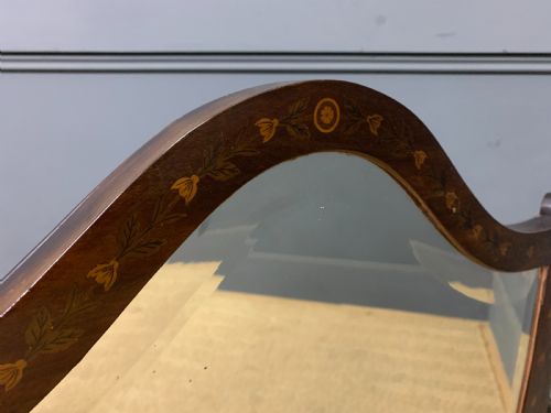 LARGE SCALE GEORGIAN INLAID TOILET MIRROR - ADDITIONAL PHOTO 8
