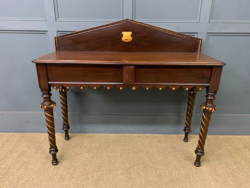 VICTORIAN MAHOGANY HALL TABLE - ADDITIONAL PHOTO 3