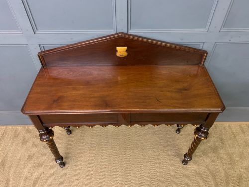 VICTORIAN MAHOGANY HALL TABLE - ADDITIONAL PHOTO 4