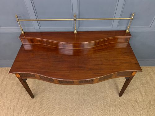 GEORGE III SERPENTINE FRONTED MAHOGANY SERVING TABLE - ADDITIONAL PHOTO 2