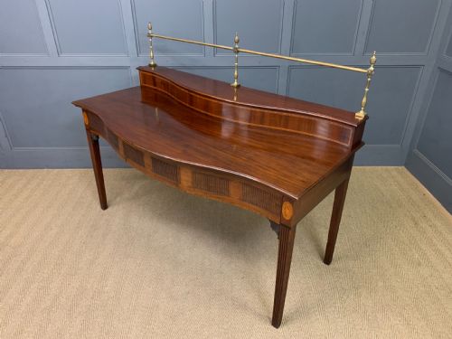 GEORGE III SERPENTINE FRONTED MAHOGANY SERVING TABLE - ADDITIONAL PHOTO 18