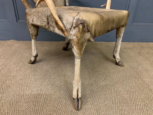 19TH CENTURY STAGS ANTLER ARMCHAIR - ADDITIONAL PHOTO 6
