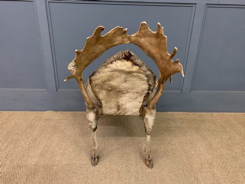 19TH CENTURY STAGS ANTLER ARMCHAIR - ADDITIONAL PHOTO 9