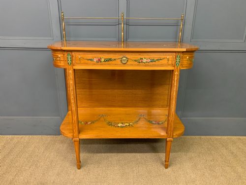 PAINTED SATINWOOD SIDE TABLE - ADDITIONAL PHOTO 1