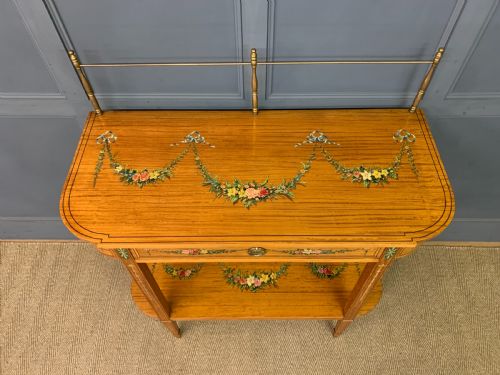 PAINTED SATINWOOD SIDE TABLE - ADDITIONAL PHOTO 3