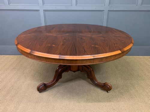 VICTORIAN ROSEWOOD LOO TABLE - ADDITIONAL PHOTO 1