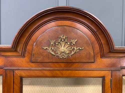 EDWARDIAN KINGWOOD AND WALNUT DISPLAY CABINET - ADDITIONAL PHOTO 2