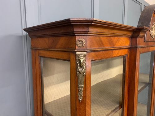 EDWARDIAN KINGWOOD AND WALNUT DISPLAY CABINET - ADDITIONAL PHOTO 5