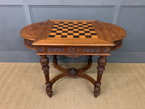 ANGLOINDIAN ROSEWOOD CHESS TOP TABLE - ADDITIONAL PHOTO 1