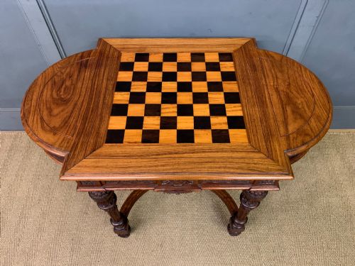ANGLOINDIAN ROSEWOOD CHESS TOP TABLE - ADDITIONAL PHOTO 3