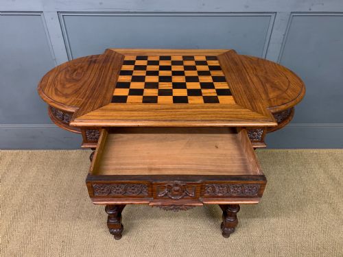 ANGLOINDIAN ROSEWOOD CHESS TOP TABLE - ADDITIONAL PHOTO 9
