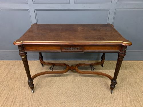 FRENCH MAHOGANY LIBRARY TABLE - ADDITIONAL PHOTO 1