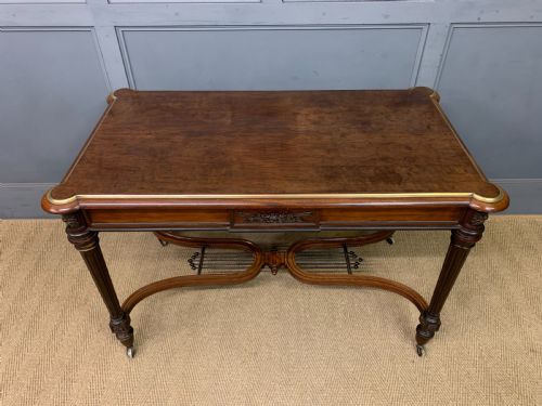 FRENCH MAHOGANY LIBRARY TABLE - ADDITIONAL PHOTO 2