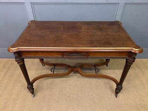 FRENCH MAHOGANY LIBRARY TABLE - ADDITIONAL PHOTO 3