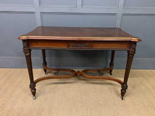 FRENCH MAHOGANY LIBRARY TABLE - ADDITIONAL PHOTO 5