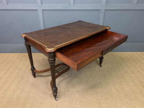FRENCH MAHOGANY LIBRARY TABLE - ADDITIONAL PHOTO 18