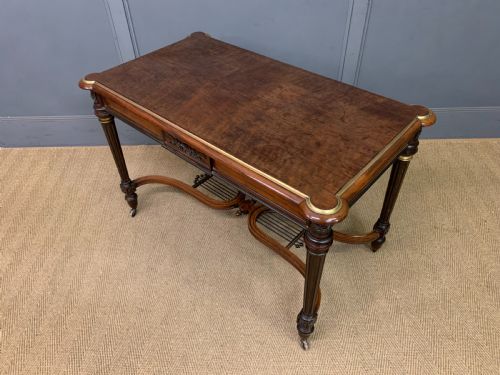 FRENCH MAHOGANY LIBRARY TABLE - ADDITIONAL PHOTO 19