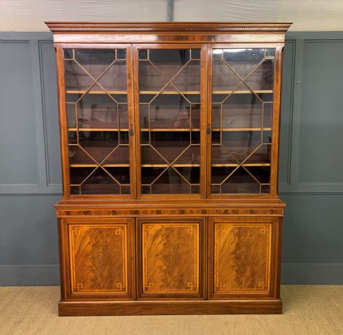 fig 1. Edwards and Roberts Inlaid Mahogany Bookcase