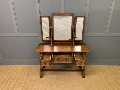 IPSWICH OAK DRESSING TABLE AND STOOL - ADDITIONAL PHOTO 4