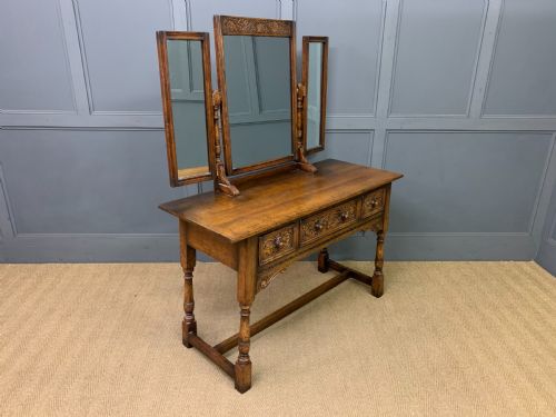 IPSWICH OAK DRESSING TABLE AND STOOL - ADDITIONAL PHOTO 7
