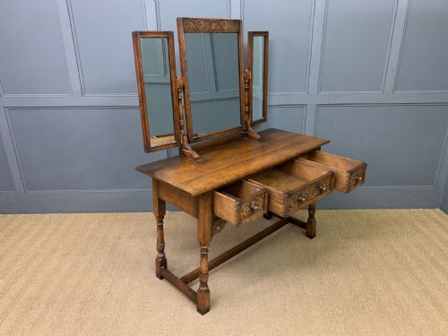 IPSWICH OAK DRESSING TABLE AND STOOL - ADDITIONAL PHOTO 10