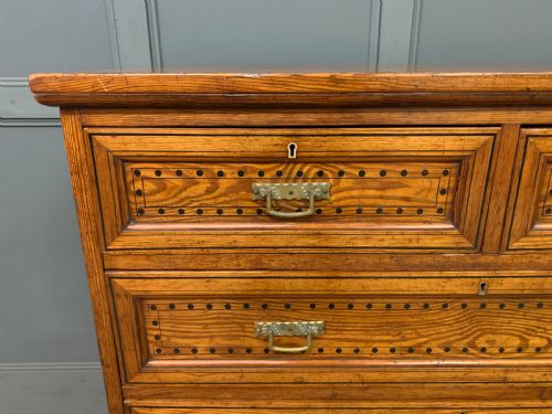 PITCH PINE AESTHETIC PERIOD CHEST OF DRAWERS - ADDITIONAL PHOTO 3