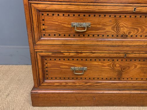 PITCH PINE AESTHETIC PERIOD CHEST OF DRAWERS - ADDITIONAL PHOTO 4