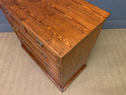 PITCH PINE AESTHETIC PERIOD CHEST OF DRAWERS - ADDITIONAL PHOTO 11