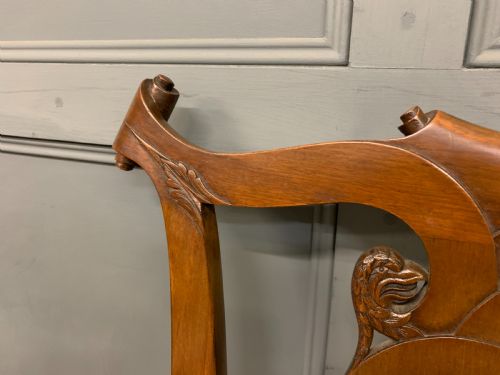 CHIPPENDALE STYLE CARVED MAHOGANY SETTEE - ADDITIONAL PHOTO 8