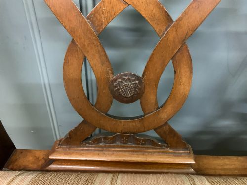 CHIPPENDALE STYLE CARVED MAHOGANY SETTEE - ADDITIONAL PHOTO 9