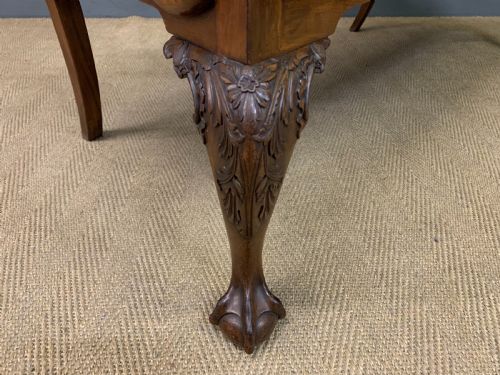 CHIPPENDALE STYLE CARVED MAHOGANY SETTEE - ADDITIONAL PHOTO 17