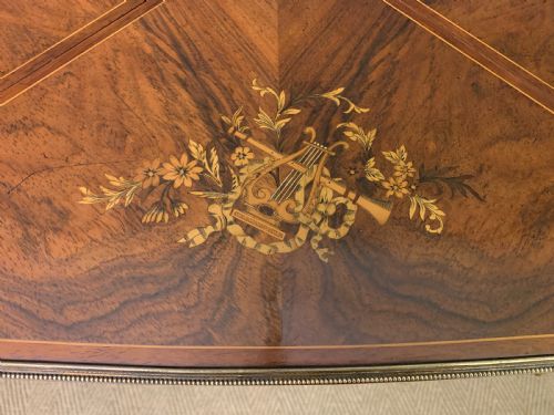 MAPLE CO INLAID ROSEWOOD ENVELOPE CARD TABLE - ADDITIONAL PHOTO 3